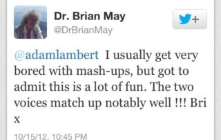 Brian May, Queen, Twitter Compliment