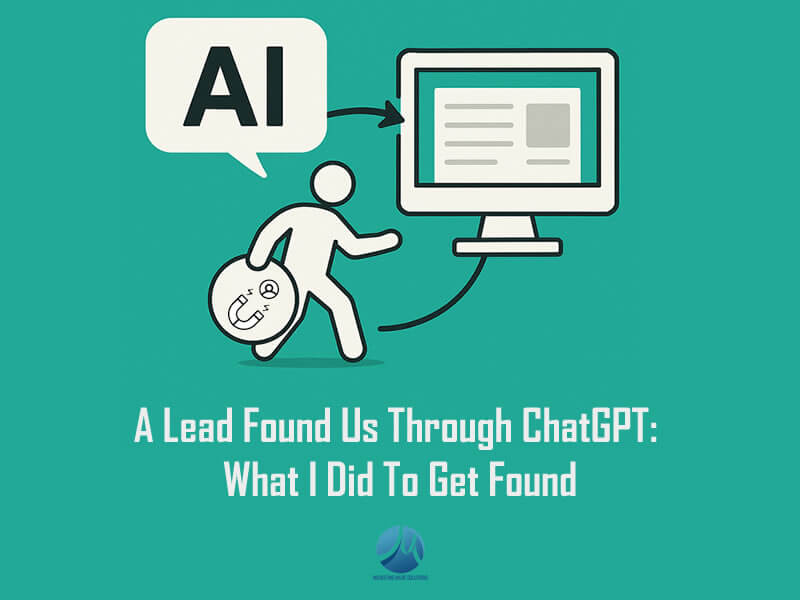 AI generating a lead and passing it to a website homepage to illustrate AI-driven lead generation